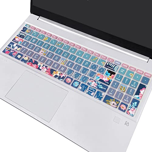 Keyboard Cover for 15.6 HP Laptop 15-fc 15-fd 15t-fd 15z-fc Series, HP Pavilion 15-eg 15t-eg 15-eh 15-er, 17z-ca 17-cn 17-cp 17z-cp Series Red Flower - color: Red Flower