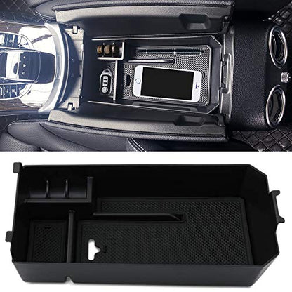 Center Console Organizer Tray Armrest Secondary Storage Box Compatible with Mercedes Benz C Class W205 2015-2021(Sedan & Coupe Only), GLC W253 2016-2022
