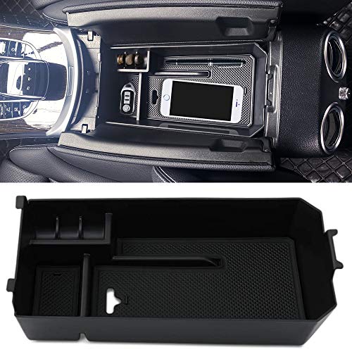 Center Console Organizer Tray Armrest Secondary Storage Box Compatible with Mercedes Benz C Class W205 2015-2021(Sedan & Coupe Only), GLC W253 2016-2022