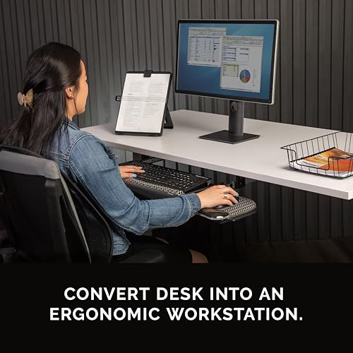 Fellowes Office Suites Underdesk Keyboard Drawer, Black/Silver (9140305)