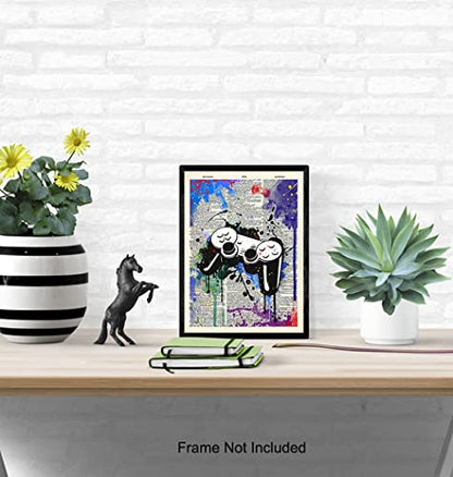Remote Control Wall Decor - Gaming Graffiti Art - Street Art Poster Print for Game Room, Dorm, Bar, Boys Room, Bedroom - Gift for Gamers, Xbox, PS4, Playstation, Video Game, Arcade Fans, Men, Teens - size: 8"L x 10"W