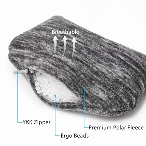 Large Mouse Wrist Rest Bean Bag, Ergonomic Mouse Support Pad Filled Ergo Beads for Computer, Laptop, PC Gaming (Dark Gray) - color: Dark Gray