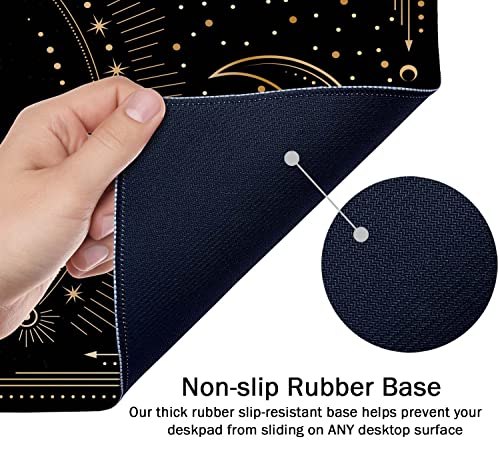 SSOIU Large Mouse Pad, Boho Snake Witch Desk Mat for Desktop, Women Girls Waterproof Gaming Mousepad, Moon Phases Computer PC Laptop Protector Writing Pads for School Office Home 35.5" x 15.7" - color: Boho Snake Witch