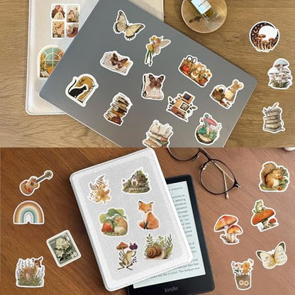 Vintage Animal Doodle Stickers, 50Pcs Hand-Drawn Animal Vinyl Waterproof Stickers for Laptop Water Bottle Journals Scrapbooks Gifts for Adults Teens - style: Animal doodles