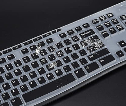 Keyboard Cover for Logitech MK295 MK270 K270 Keyboard, Logitech MK370 MK270 K270 Keyboard Skin Protector - Black - color: Black