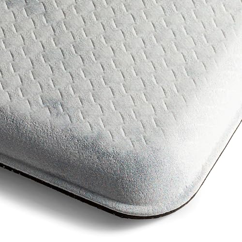 Cozy Living Anti-Fatigue Kitchen Mat, Farmhouse Buffalo Check 17.5"x55" - color: Grey/Green, size: 55"L x 17.5"W x 0.5"Th