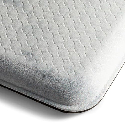 Cozy Living Anti-Fatigue Kitchen Mat, Farmhouse Buffalo Check 17.5"x55" - color: Grey/Green, size: 55"L x 17.5"W x 0.5"Th