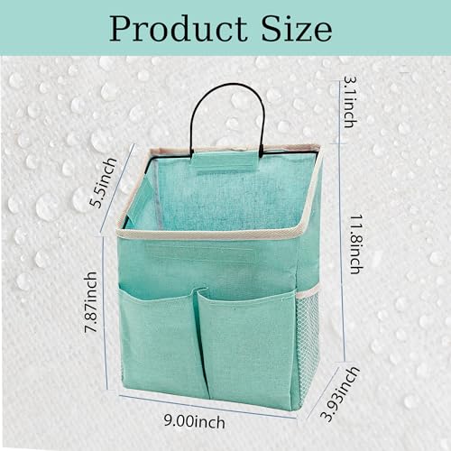 2pcs Wall Hanging Storage Bag,Wall Hanging Organizer Bags with Pockets, Wall Organizer Storage for Dormitory Bathroom Bedroom Kitchen(Green), 0229-xmbsometeth - color: 2pcs Green