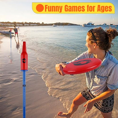 Juegoal Outdoor Flying Disc Game Set, Yard Games Set, Outside Fun Disc Toss Game for Beach Lawn Backyard Park Camping - style: Regular