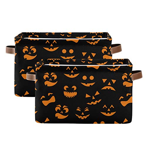 Halloween Basket Cute Halloween Baskets with Handles Collapsible Organizer Box Shelf Storage Baskets for Holiday Home Decor 1PC - color: E, size: 1PCS