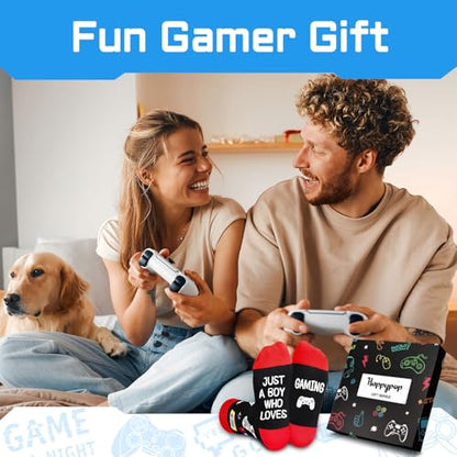 HAPPYPOP Music Gifts for Music Lovers - Guitar Saxophone Violin Socks for Musicians Players - color: Just Boy Gaming Black