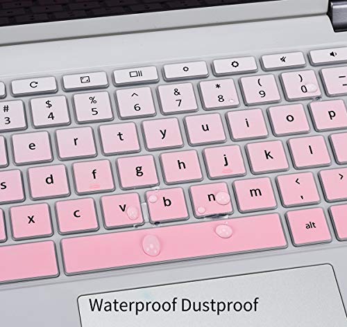 Keyboard Cover Skin for Lenovo Chromebook Flex 3 11"/IdeaPad 3 Chromebook 11.6 / Spin X360 Chromebook/Chromebook Flex 5 5i 13 / Chromebook C330 C340 100e 300e 500e 11.6, Ombre Pink - color: Ombre Pink