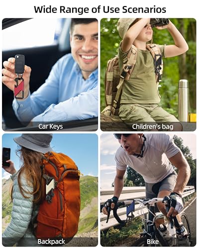 Keychain, Works with Apple Find My, Heavy Duty Keychain Bottle Opener, Carabiner Car Key Chains for Men & Women, Car Key Fob Holder, Anti-Lost Keys Tracker, Smart Keys Finder, Rechargeable, Black - color: Black
