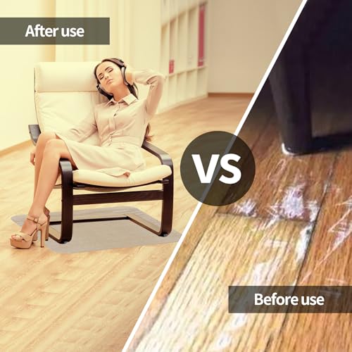 Recliner Pads for Hardwood Floors,Non Slip Recliner Grippers,Under Recliner Floor Protectors,Furniture Pads to Prevent Sliding,Non Slip Furniture Rail Pad for Recliners,Swivel Chairs - size: 2PCS-Square-Camel-30"x30"