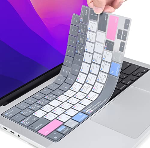 CaseBuy MacBook Air M4 Keyboard Cover Shortcuts for 2026-2022 MacBook Air 13.6 inch with Apple M5 M4 M3 M2 Chip A3449 A3240 A3113 A2681 & MacBook Neo 13“ MacOS Shortcut Hot Keys Keyboard Protector - size: MacBook Air 13" (2022+)