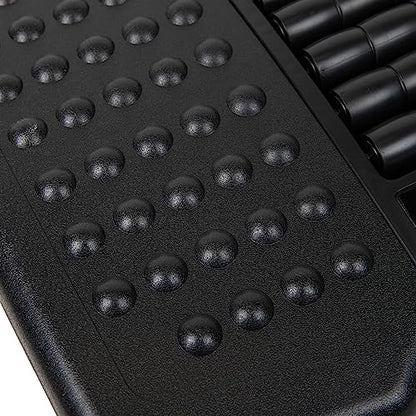 Mind Reader Adjustable Height Ergonomic Foot Rest with Massage Rollers, Black - size: Massager Foot Rest
