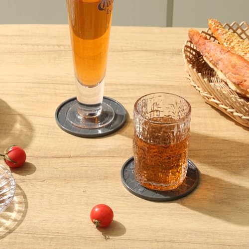 Coasters,Drink Coasters Set of 8 with Holder (Gray, 12pcs) - color: Gray, size: 12 pcs