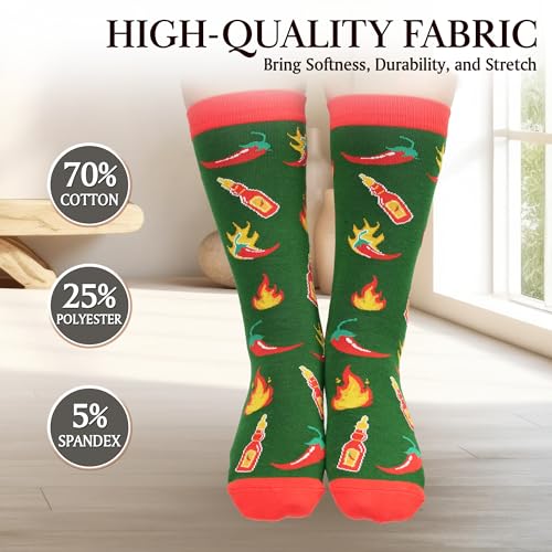 ZAGKOO Funny Socks for Men, Women - Stocking Stuffers for Men - color: Hot Stuff