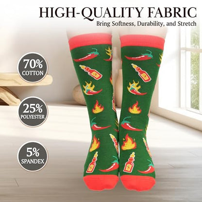 ZAGKOO Funny Socks for Men, Women - Stocking Stuffers for Men - color: Hot Stuff