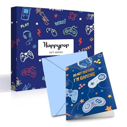Gamer Gifts for Teens Boys - Video Game Socks for Kids 4-18, Gifts with Greeting Card