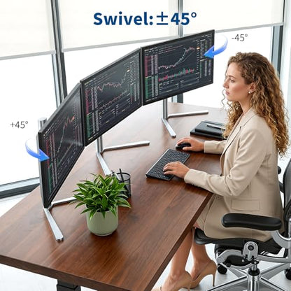 Aluminum Monitor Stand with Spring-Adjustable Height, Vesa Mount with Full Tilt, Swivel & Rotation, Only for 4.8-7.8LB Monitor Weight Range - size: Only for 4.8-7.8LB Monitor