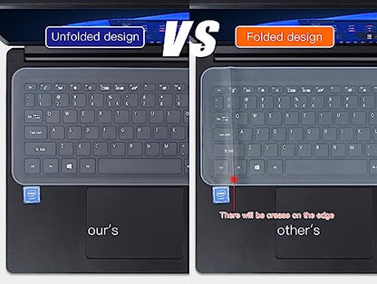Universal Keyboard Cover Skin Protector for 13.3"-14" Inch Laptop Notebook Ultra Thin Silicone Waterproof Dustproof Keyboard Cover Skin Protector, Clear (13"-14" Universal Laptop Keyboards Covers) - size: 13"-14"