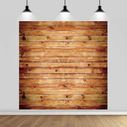 6x6FT Polyester Wood Wall Photography Backdrop Rustic Natural Wooden Board Photo Background Banner Birthday Party Wedding Baby Shower Cake Table Decor Studio Booth Prop Supplies - size: 6x6FT