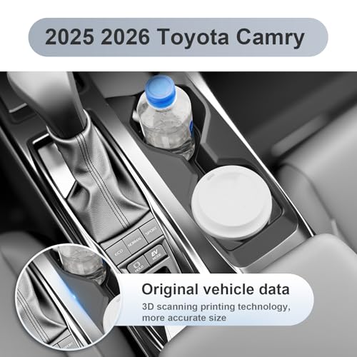 SKTU 2025 2026 Camry Cup Holder for 2025 2026 Toyota Camry (LE/SE/Nightshade/XLE/XSE) Central Control Cup Holder Toyota Camry 2025 2026 Accessories Durable Rubber Cup Pad - color: 2025 2026 Camry Cup Holder