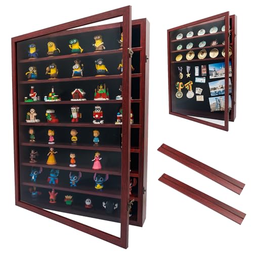 18*24 Large Shadow Box Frame with Removable Shelves,Shadow Boxes Display Cases for Small collectables，Deep Memory Box Display Case Trinket Shelf for Collection，Coins，Miniatures Figures,Red - color: Red, size: 18*24