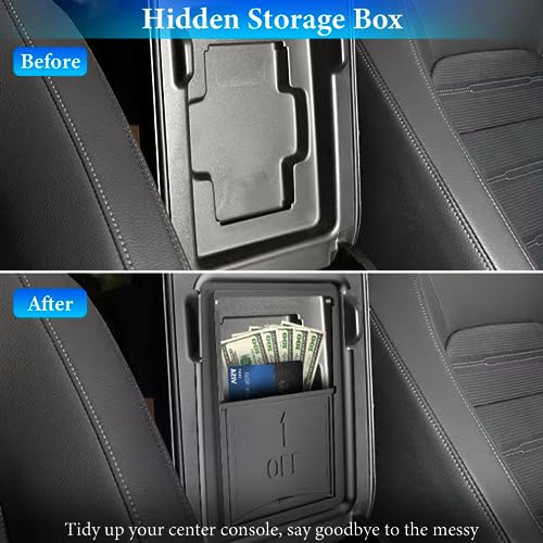 YPHUIKI 3PCS Center Console Organizer Compatible with Honda CRV 2023 2024 2025 2026 Accessories CR-V Hybrid Armrest Organizer Tray Hidden Storage Box ABS Material - size: 2023-2026 CR-V (3pcs)