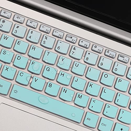 Keyboard Cover for Lenovo IdeaPad Flex 5 5i 14" 2-in-1, Ideapad 5 5i 14", Ideapad Pro 5/Pro 5i 14", Lenovo Yoga 5i 7i 14, Lenovo Slim 7 9 14", IdeaPad Slim 5 5i 7 7i 14", ThinkBook 14 14s G2 G3 - color: MintGreen