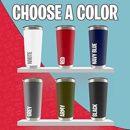 Personalized Gamer Dad Tumbler - Custom Retro Gamer Travel Mug with Kids Names - Stainless Steel Cup, Gifts for Fathers Day for Dad (20oz & 30oz, 6 Colors) - color: Gamer Dad Tumbler