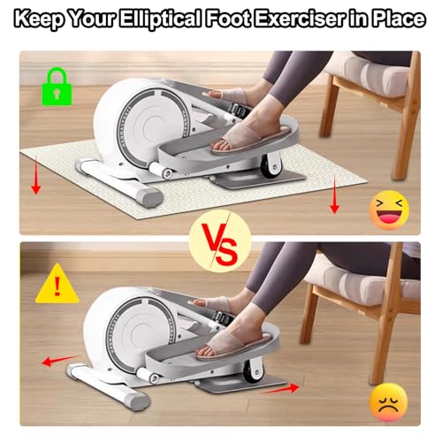 Non-Slip Mat, Perfect for Under Desk Elliptical Peddler Foot & Leg Pedal Trainer for Senior Fitness Home Sport Accessories, Enhanced Stability & Floor Protection