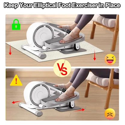 Non-Slip Mat, Perfect for Under Desk Elliptical Peddler Foot & Leg Pedal Trainer for Senior Fitness Home Sport Accessories, Enhanced Stability & Floor Protection