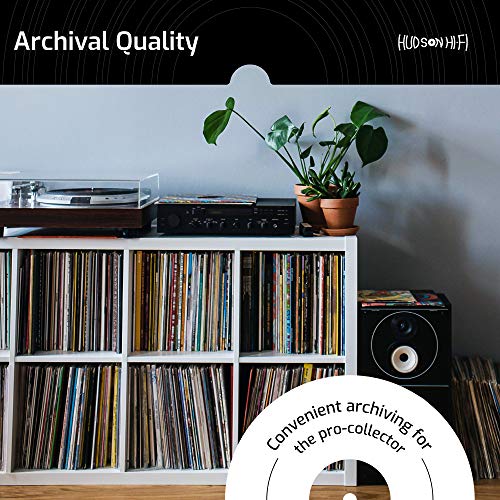 Hudson Hi-Fi Anti-Static Vinyl Record Sleeves - Durable Clear Disc Sleeves- Protect Your LP Albums from Scratches, Dust & Dirt - Acid-Free Rice Paper Disc Covers, 500x Outer Sleeves - size: 500 Outer