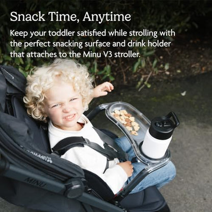 UPPAbaby Snack Tray for Minu V3 Stroller – Tray + Cup Holder - Quick Attachment - Dishwasher Safe - Folds with Stroller
