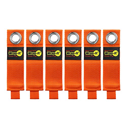 Heavy-Duty Wrap-It Storage Straps - 10-inch (6-Pack) Blaze Orange - Garage Organizer and Electric Cord Holder for Garage Essentials - color: Blaze Orange, size: 10-in. (6-Pack)