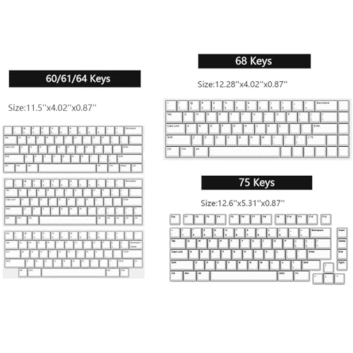 Acrylic Keyboard Dust Cover,75 Keys Transparent Mechanical Keyboard Protective Cover,Compatible with Computer Gaming Keyboards (12.6''x5.31''x0.87'') - size: 75 keys