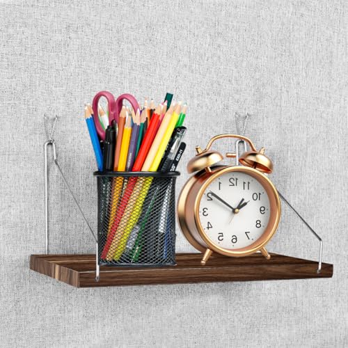 Fabric Wall Cubicle Shelf with Hooks for Work Decor, 11.8''x6'' Wooden Cubicle Organizer Storage Shelf with Hangers Cubicle Accessories for Office & Women Men Desk（2 Pack ） - style: 2 Pack