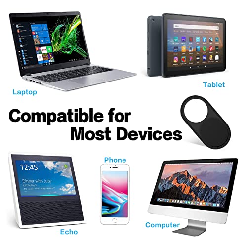 imluckies 6 Pack Webcam Cover Slide, 0.023 inch Ultra-Thin Metal Camera Cover for Laptop, MacBook Pro, MacBook Air, iPad Pro, iMac, Computer, PC, Privacy Covers - color: 6 Pcs Black