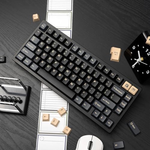 Sumgsn 173 Keys Doubleshot Keycaps Cherry Profile Apes Keycaps Set 7u Spacebar Fit for 61/64/87/104/108 Cherry Mx Switches ISO ANSI Layout Mechanical Keyboards Alice Keyboards - color: Apes Keycaps