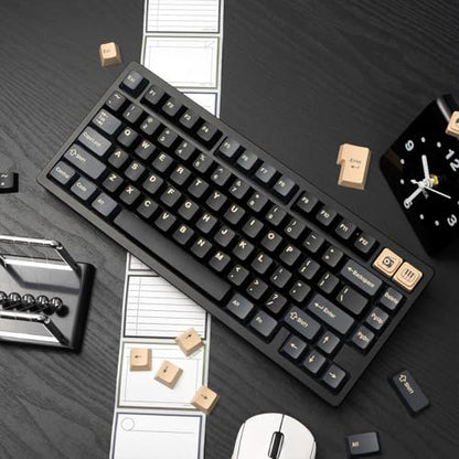Sumgsn 173 Keys Doubleshot Keycaps Cherry Profile Apes Keycaps Set 7u Spacebar Fit for 61/64/87/104/108 Cherry Mx Switches ISO ANSI Layout Mechanical Keyboards Alice Keyboards - color: Apes Keycaps