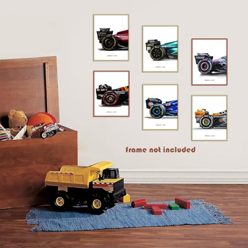 CSLGQGV Car Posters Classical Supercar Prints Vintage Racing Car Canvas Painting For Boys Room Pictures Wall Decor Living Room Aesthetics Bedroom Office (Unframed,8×10inch,6pcs) - color: colorful 1, size: 8" x 10" Poster
