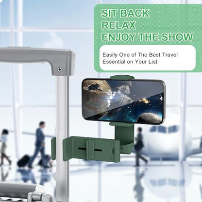 Perilogics Airplane Phone Holder Mount Universal in Flight Hands Free Viewing with Multi-Directional Dual 360 Degree Rotation (Evergreen) - color: Evergreen