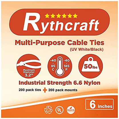 200 Pack 3/4" Zip Tie Adhesive Mounts Self Adhesive Cable Tie Base Holders with Multi-Purpose Tie wire clips with screw hole,Anchor stick on wire holder with White and Black - color: 200 Pack 3/4“ Black/White