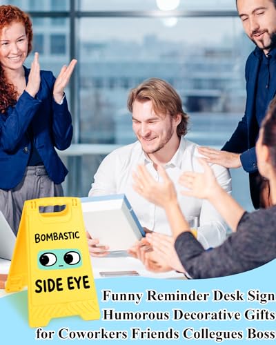 Funny Desk Shelf Decor, Bombastic Side Eye Mini Desk Sign | Bombastic Side Eye Sign, Funny Shelf Sign, Home Office Decor, Mini Desk Sign - style: Bombastic Side Eye