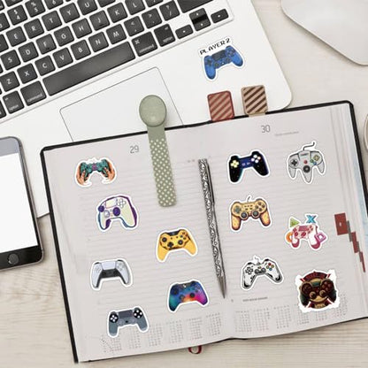120pcs Play Game Stickers for Laptop, Cool Game Classic Cartoon Vinyl Decals for Laptop Water Bottle Luggage Cup Phone Tablet Flasks Bike Botebook Car - style: 120P play game