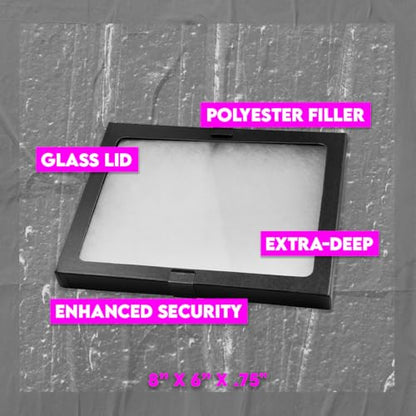 SE Glass Top Display Box - JT926 - size: 8-⅝” x 6-⅝” x ¾"