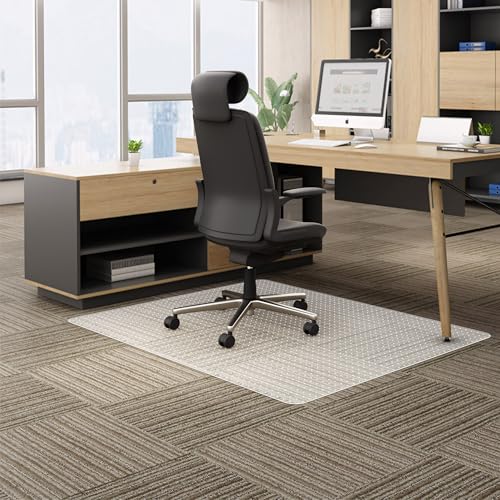 Office Chair Mat for Carpet, 36" x 48" Low Pile Carpet Protector Mat for Office Chair, Under Desk Office Mats for Rolling Chairs, Easy Glide, Rectangle - color: Flat-pile Carpets, size: 36'' x 48'' Rectangle