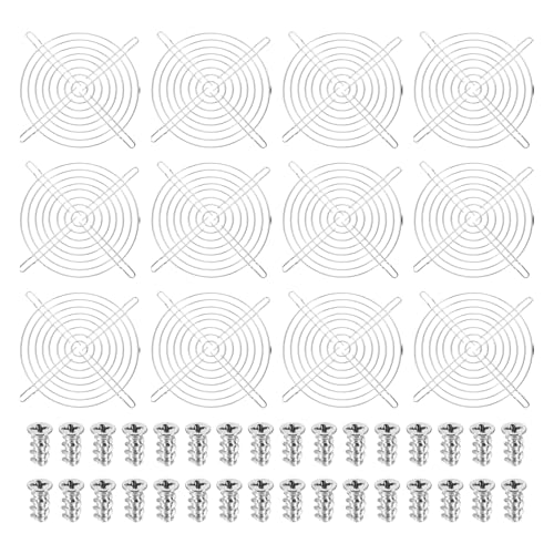 PATIKIL 150mm Fan Finger Grill, 12 Pcs Metal Ventilation Grill Guard Cover with Screws for Industry Workshop Computer Household Refrigerators Air Conditioning, Silver - size: 150mm
